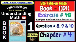 Exercise 4B Question 8, 9 & 10 | Chapter 4 | Book 1(D1) | Think New Syllabus Mathematics 8th Edition