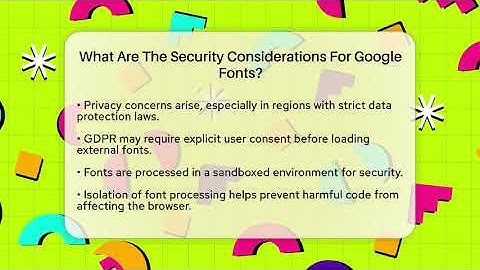 What Are The Security Considerations For Google Fonts? - Graphic Design Nerd