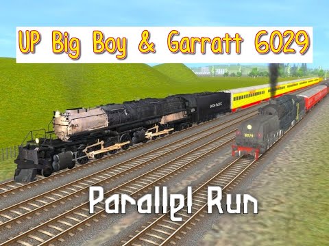 UP 4014 Big Boy & NSWGR Garrett 6029 - Parallel Run - Trainz