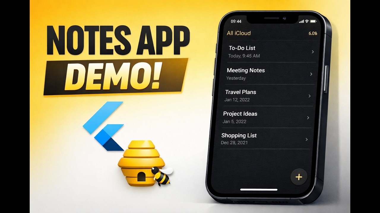 Notes App 📱 | Flutter Notes App Demo using Hive & Cubit - YouTube