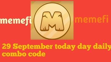 memefi 29 September today daily combo code. memefi#