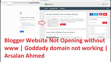 Blogger Website Not Opening without www | Goddady domain not working | Arsalan Ahmed