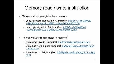 CS47: Lecture 8, Part 3 (Memory Read Write Instructions)