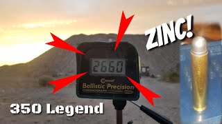 350 Legend - Velocities Accuracy Max Range with 120gr Zinc Handloads