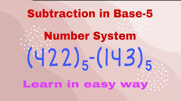 Subtraction in base 5 Number System @imransirmaths