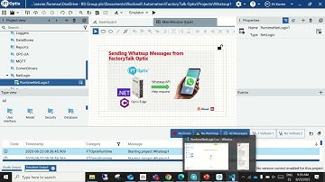 Sending FactoryTalk Optix messages to Whatsup
