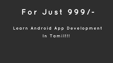 Android App Development In Tamil | Frankeey