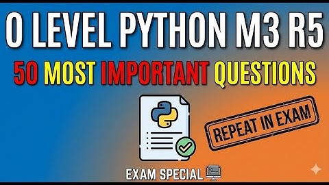 Python MCQ Practice | 50 Important Multiple‑Choice Questions Explained
