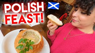 Polish Food FEAST In Edinburgh, UK! | Homemade Pierogi, Borscht, Zurek & Schabowy | Polish Cooking