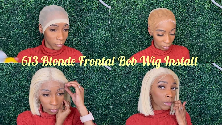 613 Blonde Frontal Bob Wig Install