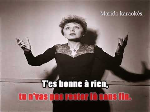 Karaoké Edith Piaf - Dans ma rue 1946 - YouTube
