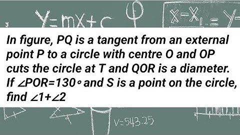 In figure, PQ is a tangent from an external point P to a circle with centre O and OP cuts the circle