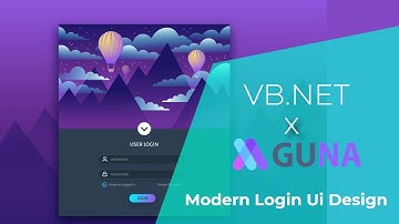 VB.NET - Modern Login Winform Design UI - Guna UI Framework | C#, VB.NET