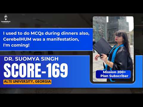 I used to do MCQs during dinners also. CerebelHUM was a manifestation, I'm coming! - Score 169