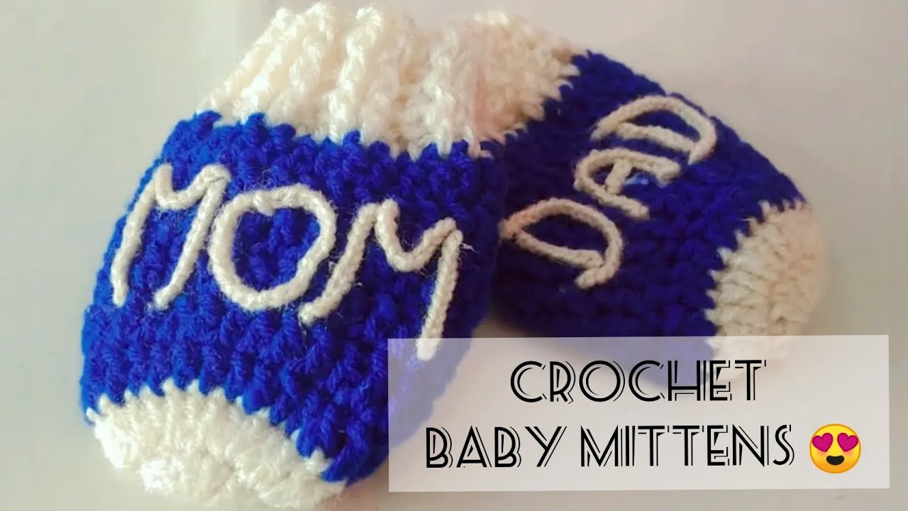 😍 Beautiful 🤩 Crochet baby mittens 😍baby gloves of 03 months size