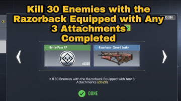 Kill 30 Enemies with the Razorback Equipped with Any 3 attachments SEASONAL Trench Broom COD Mobile