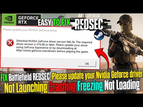 🛠️Fix Battlefield REDSEC NVIDIA Driver Error | Please Update Your GeForce Driver (PC 2025) ✅