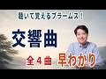 【名曲解説】聴きながら覚える！ブラームス交響曲全４曲！実際に聴きながら交響曲の特徴を抑えよう！