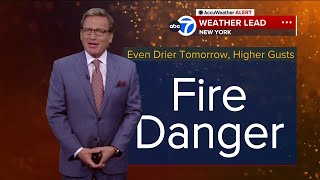 Drier air and gusty winds pose greater fire danger