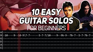 10 EASY BEGINNER GUITAR SOLOS (WITH TAB) chords