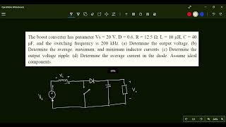 DC CHOPPERS(BOOST CONVERTERS)EXAMPLE 1