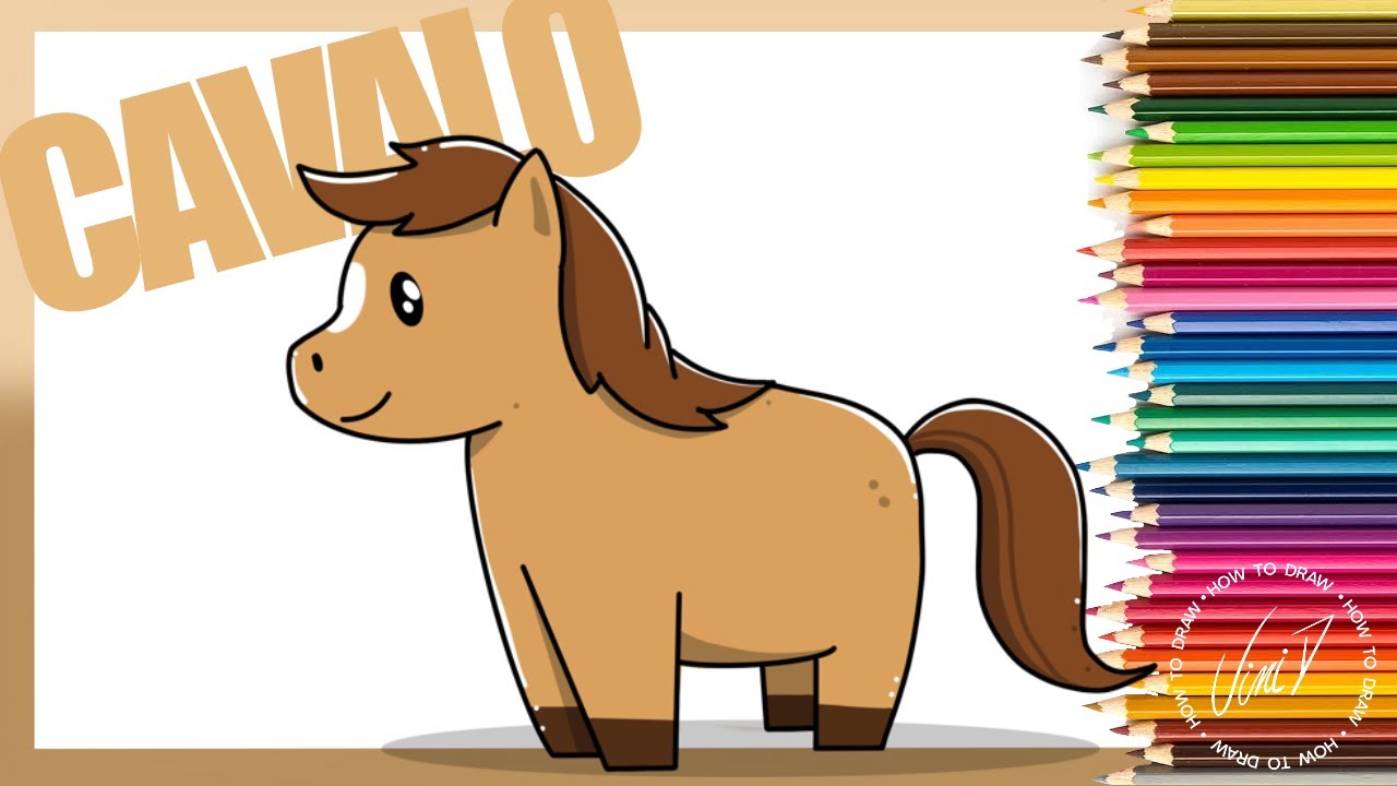 COMO DESENHAR UM CAVALO KAWAII FÁCIL🐎 