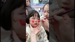 🌸Detailed tutorial on face painting for kids!#makeup #art  #painting