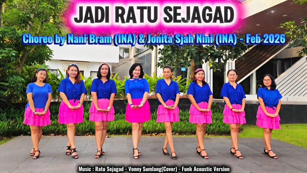 JADI RATU SEJAGAD || Line Dance || Demo by Astri & Arabella LD Class