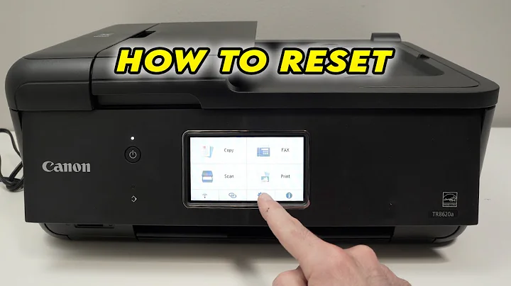 How to Reset Your Canon Pixma TR8620a & TR8622 Printer