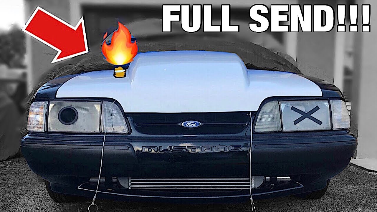 Custom HOOD EXIT EXHAUST For The TURBO Fox Body Mustang - YouTube