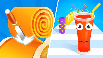 Spiral Roll vs Juice Run - All Levels Gameplay Android, IOS - NEW UPDATE!