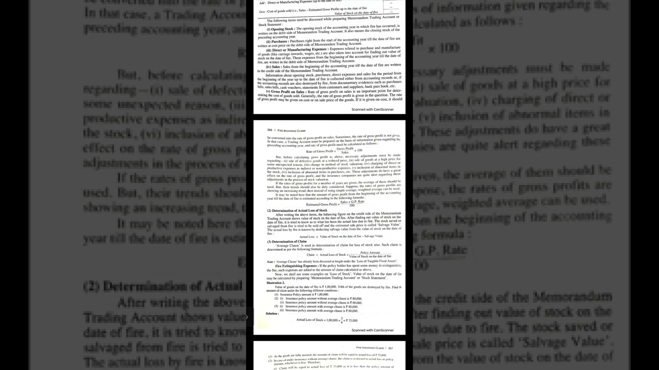 Insurance Claim, Book - Financial Accounting, Vani Publication, Author - Dr. Divya prajapati