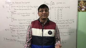 Simpson one third and three eight Rule