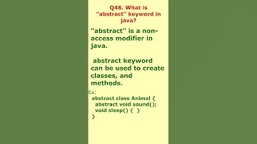 48  What is "abstract" keyword in java?