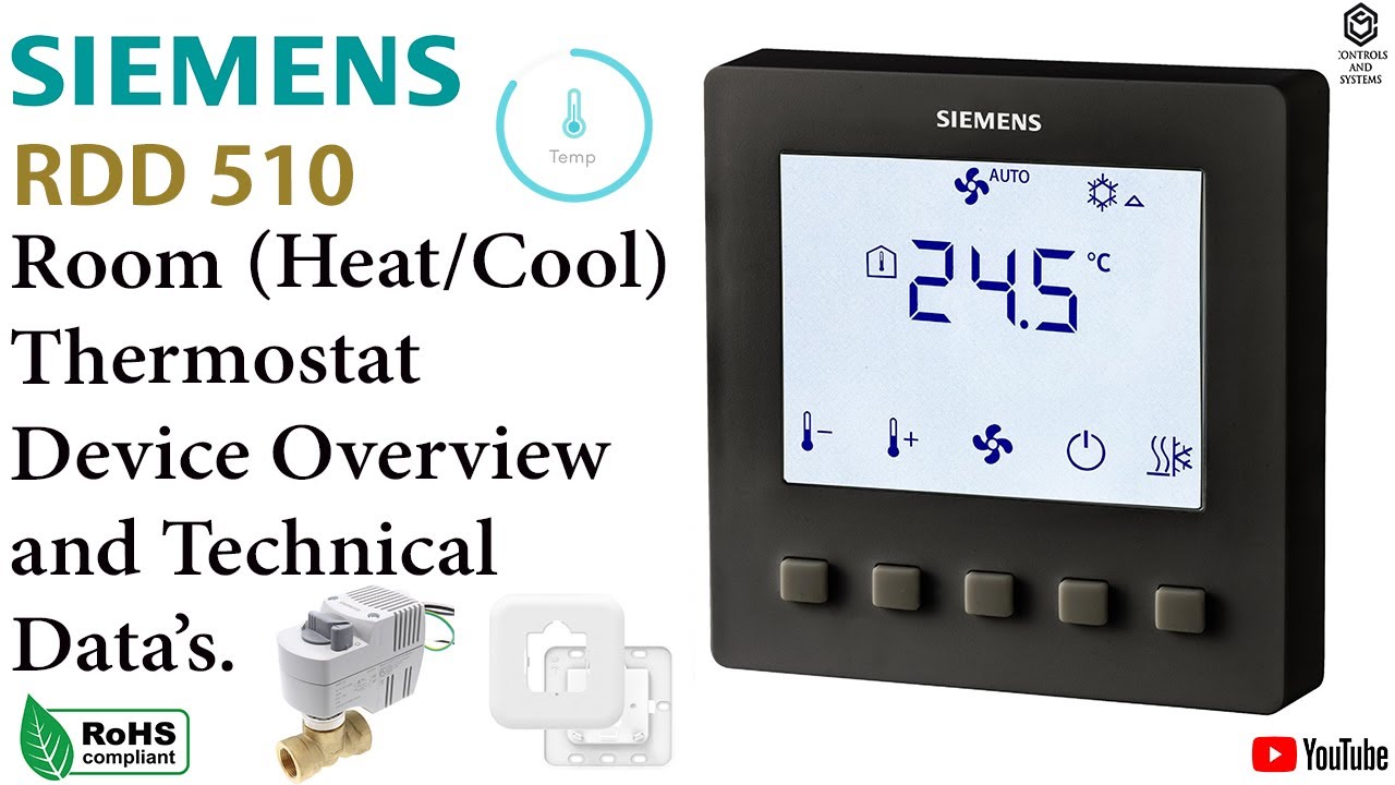 Siemens RDD510 Room Thermostat Device Overview / #hvac / #heating /  #cooling / Valve Actuator 