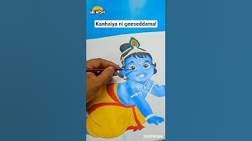 ✨ Cute Little Krishna painting 🥰🎨 #diy #ytshorts #youtube #youtubeshorts #trending #art #krishna