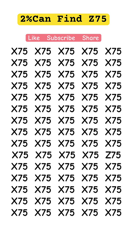 Download lagu Can You Spot the Number Z75 in Just 5 Seconds? #start_quiz