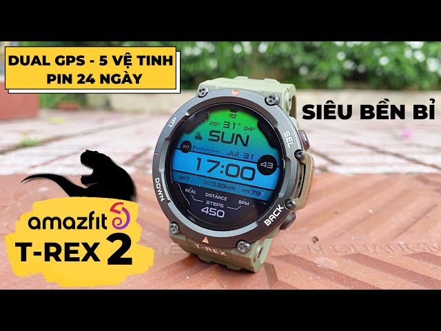 SmartWatch Siêu Bền : Amazfit T-Rex 2 | Pin Trâu 24 Ngày - GPS 5 Vệ Tinh !