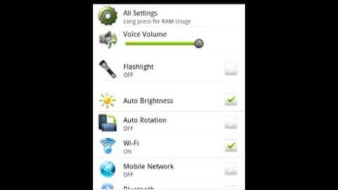 Extended Quick Settings HTC EVO