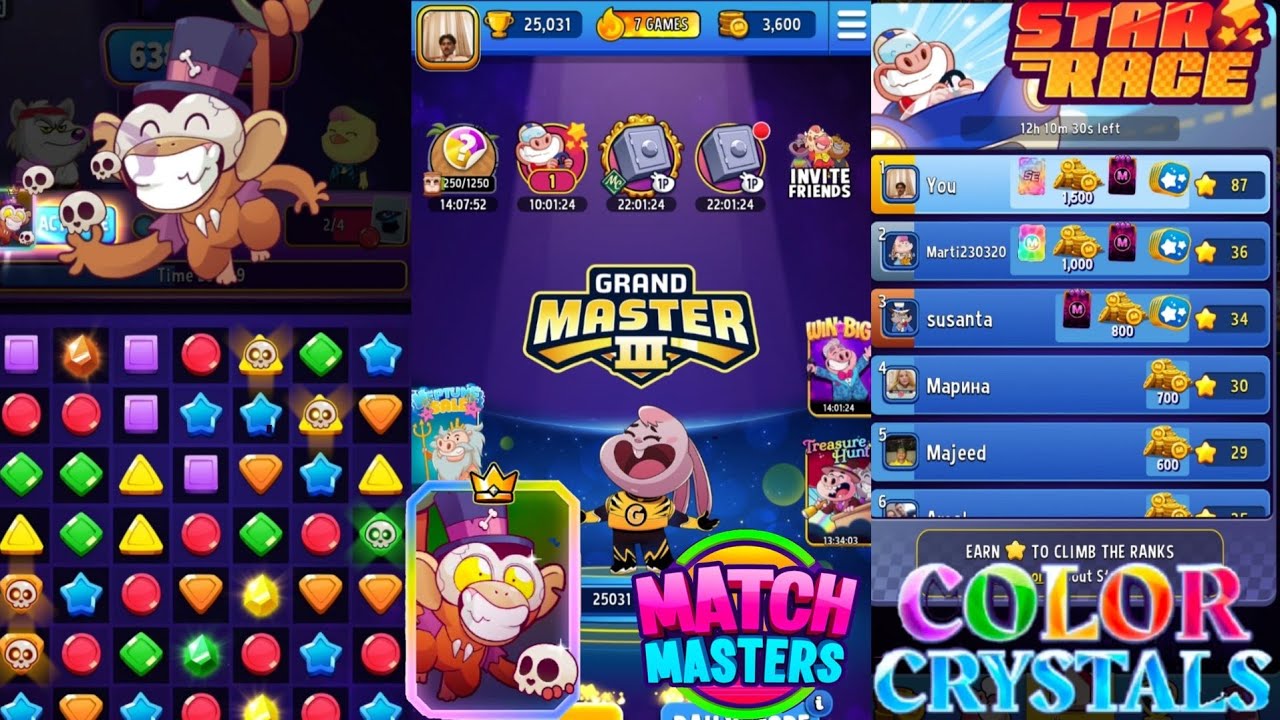 Color Crystals Rainbow Match Masters Daily Mode Match Masters