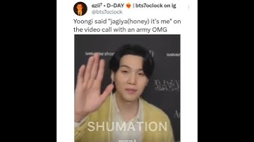Yoongi calling army 