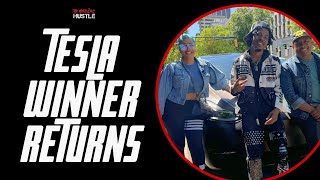 Tesla Model Y Contest Winner Returns For A Ride Along | The Morning Hustle