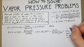 How to Solve Vapor Pressure & Clausius-Clapeyron Equation Problems