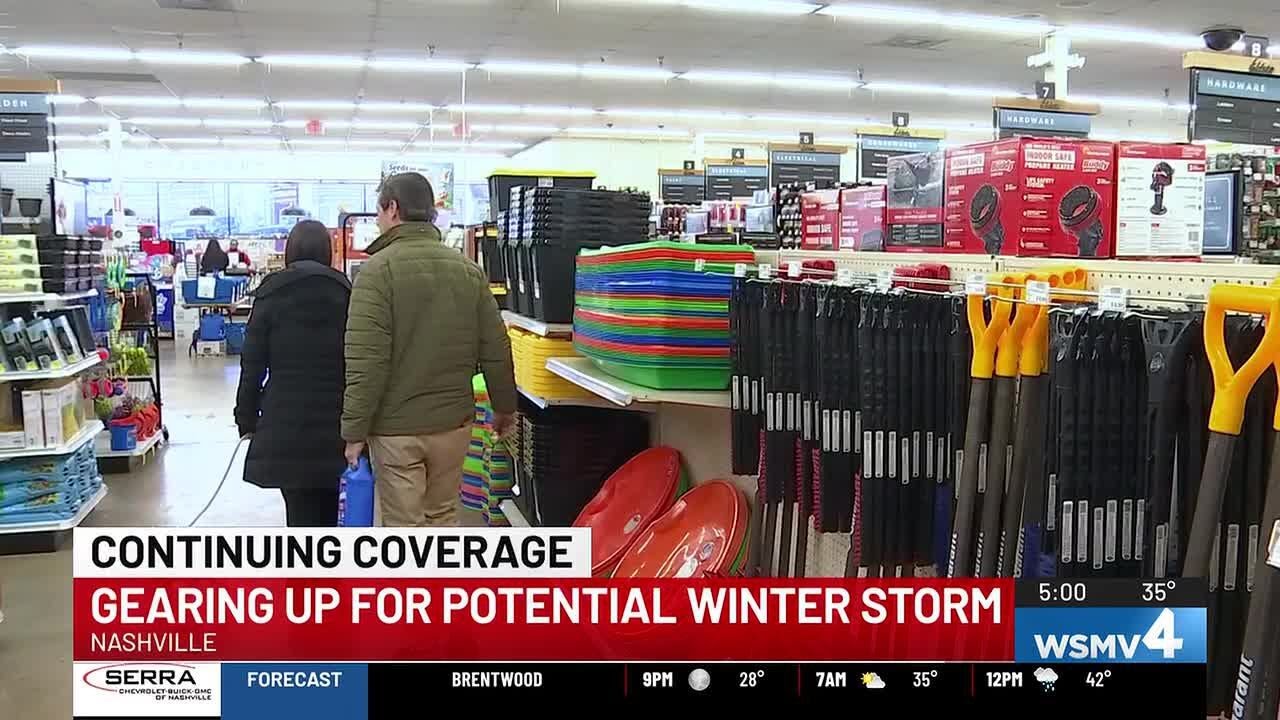 Gearing up for potential winter storm