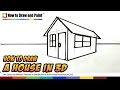 How to Draw a House in 3D for Kids -  Art for Kids - Easy Things to Draw | MAT