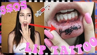 I GOT A 5SOS LIP TATTOO.. (not clickbait)