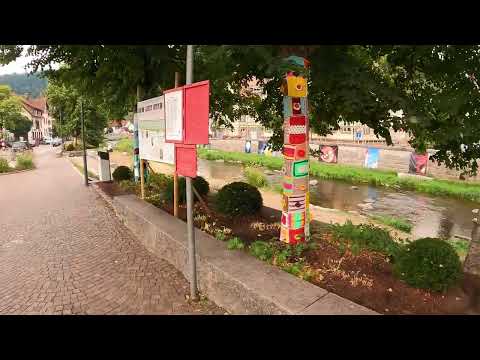 Schiltach in Germany. Beautiful old town. Walking tour