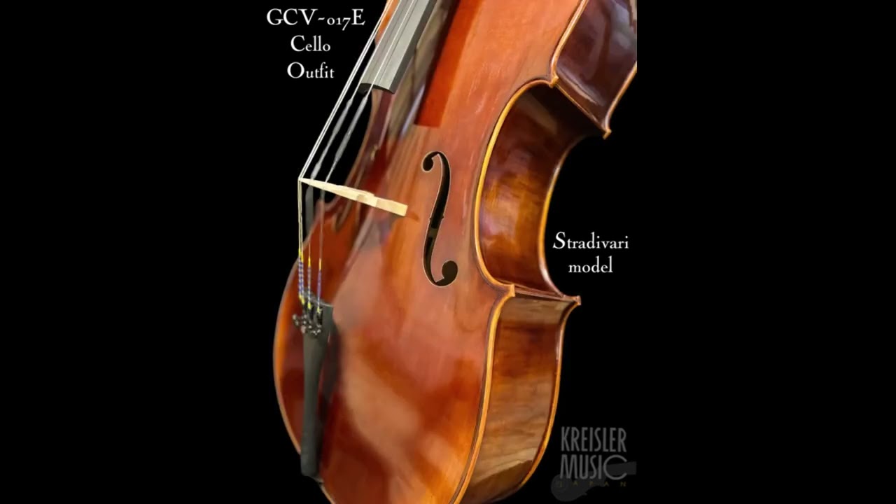 GCV-017E チェロ セット◇ペルナンブーコ弓付き!◇アンティーク仕上げ