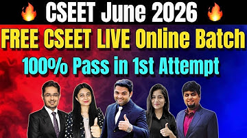 FREE CSEET June 2026 Classes | FREE CSEET June 2026 Coaching | Free CSEET June 2026 Video Lectures