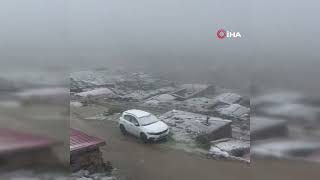 Rizede Avusor Yaylasında Kar Sürprizi